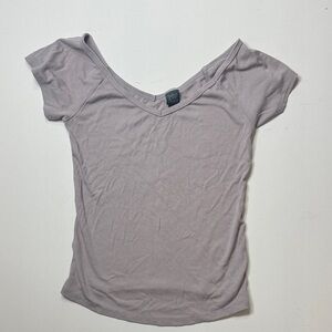 wild fable Light Lavender V-Neck Short Sleeve Tee